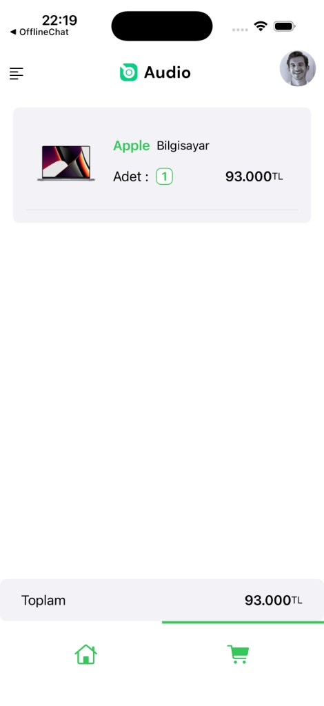 Audio — E-Ticaret (iOS) — ekran 3