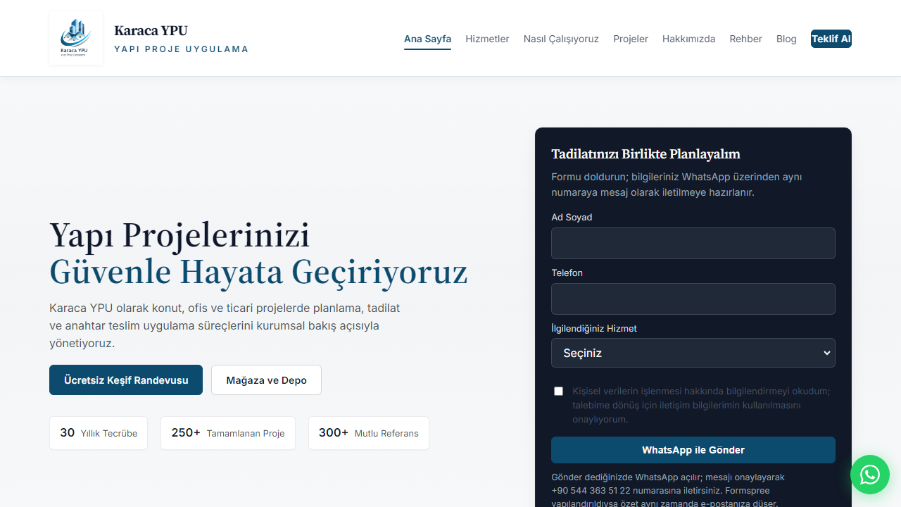 Karaca Yapı Tadilat — ekran görüntüsü