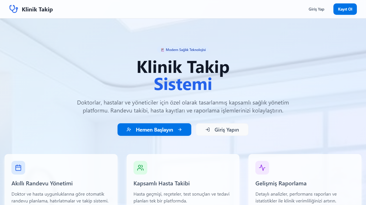 Klinik Takip — ekran görüntüsü