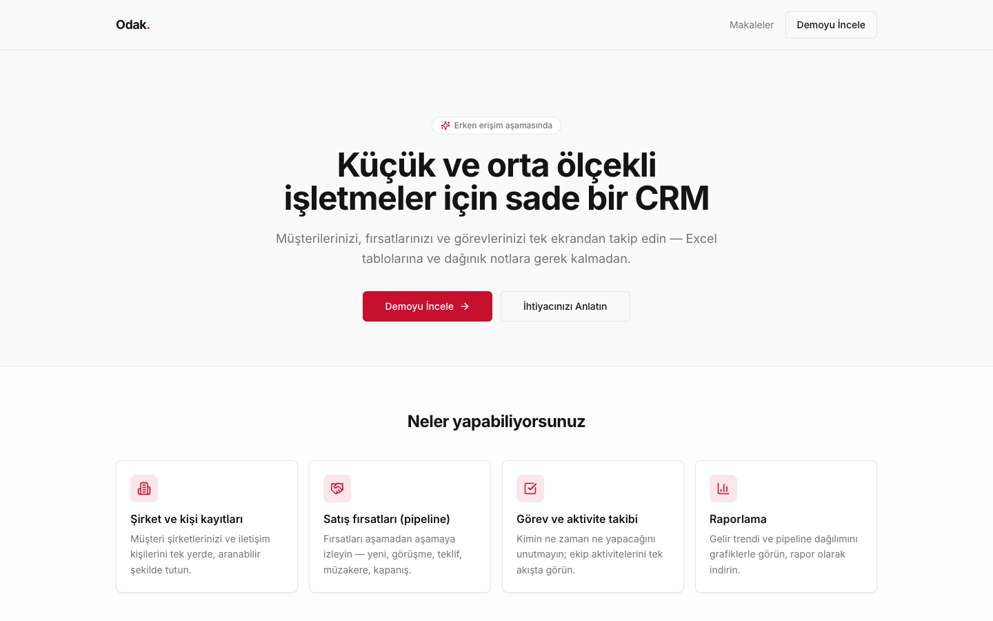 Odak Software — ekran görüntüsü