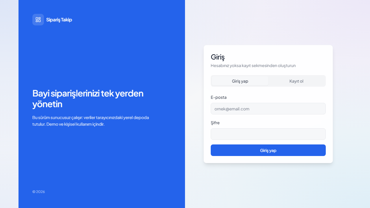 Order Tracking — ekran görüntüsü